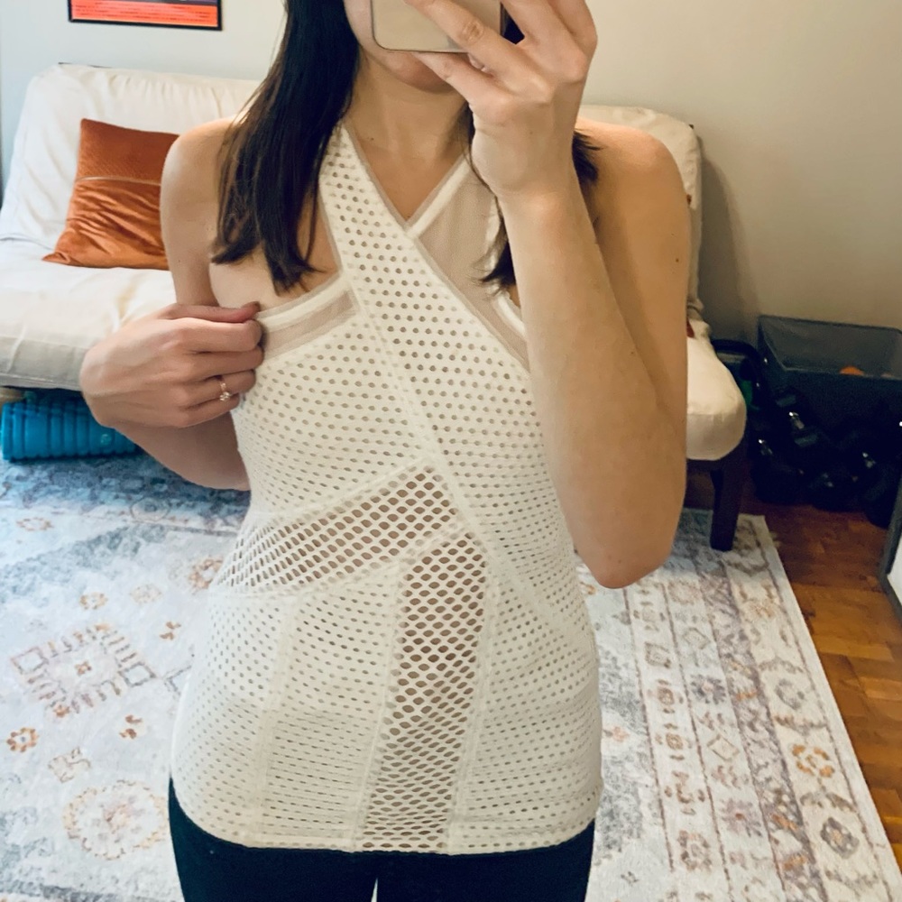 BCBG Mixed Mesh Halter
